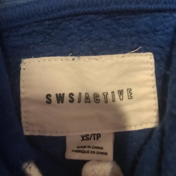 XS blue cropped SWS/Active hoodie (urban planet) - Picture 4 of 4